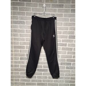 Adidas Unisex Classic Black Jogger Waist Elastic‎ Pockets Drawstring Size Large